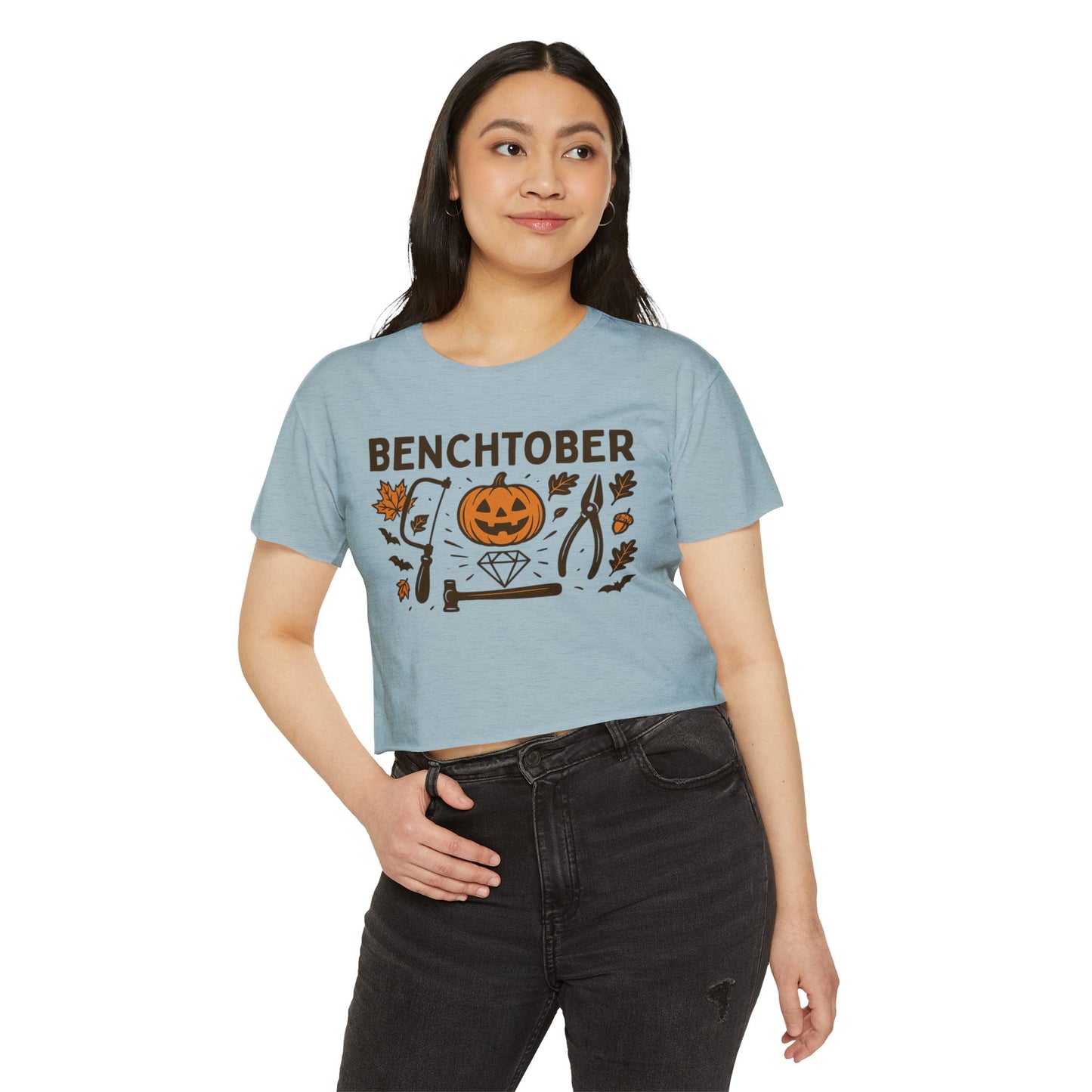 Benchtober Women's Crop Top Tee