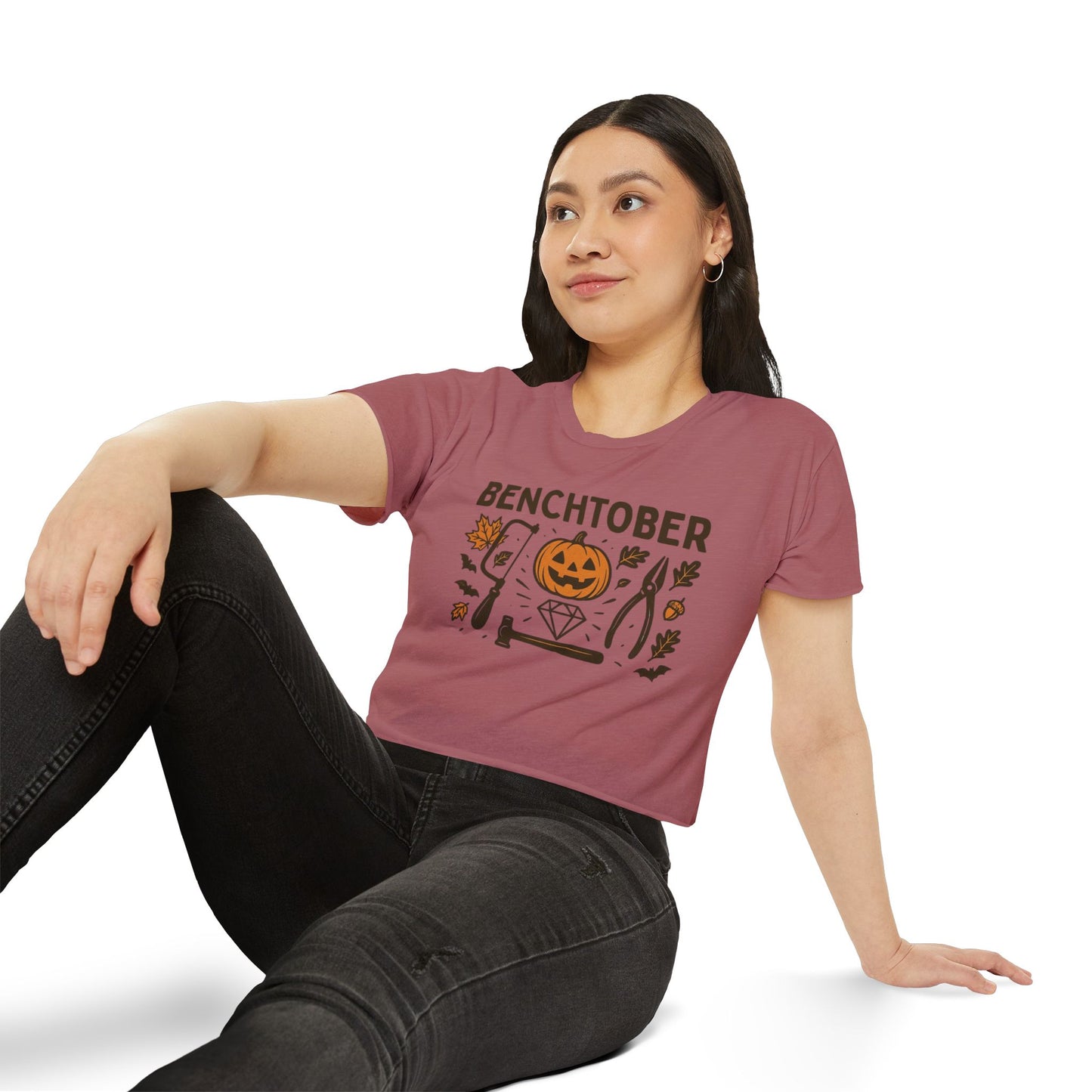 Benchtober Women's Crop Top Tee