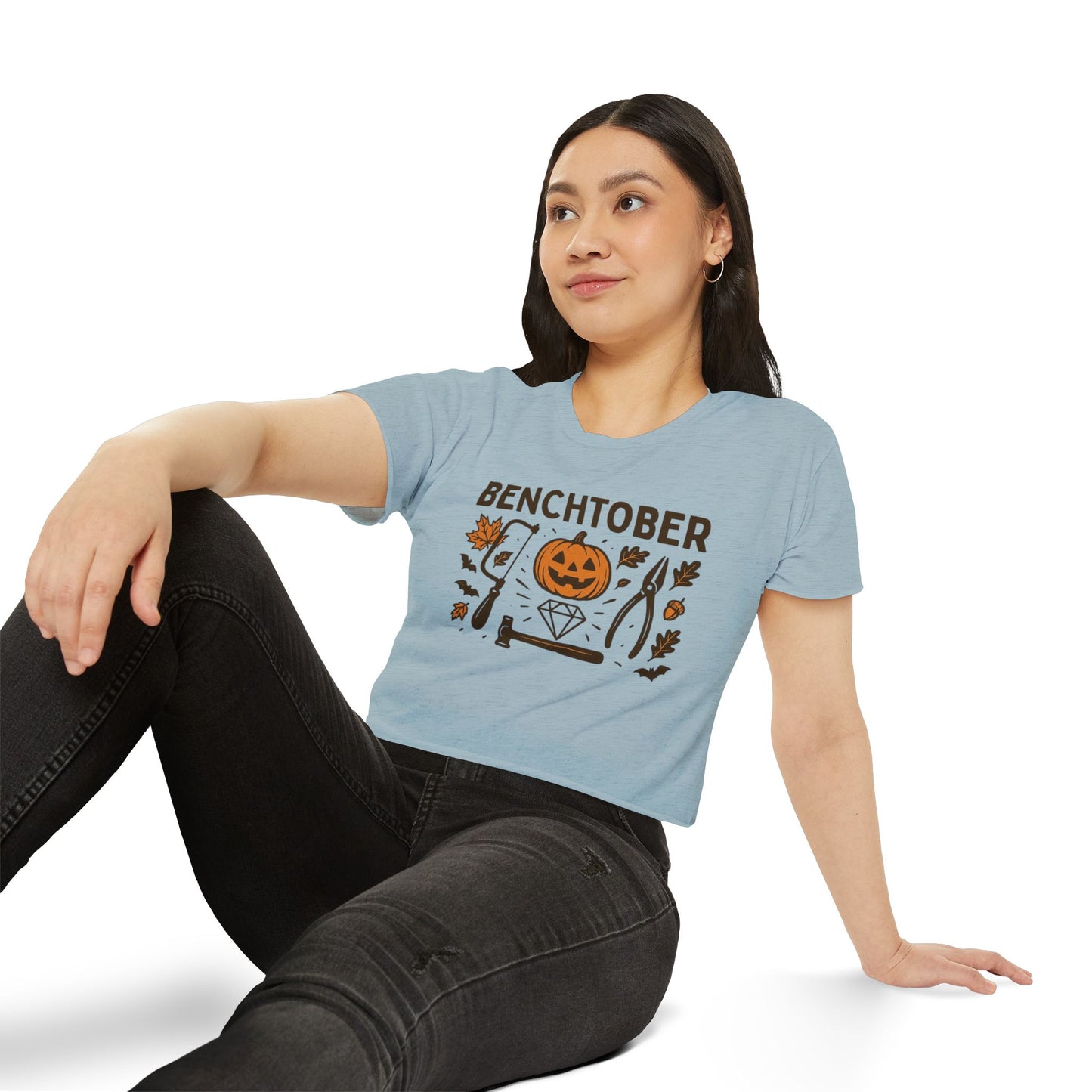 Benchtober Women's Crop Top Tee
