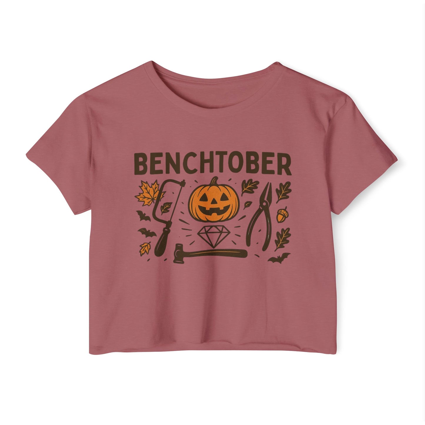 Benchtober Women's Crop Top Tee