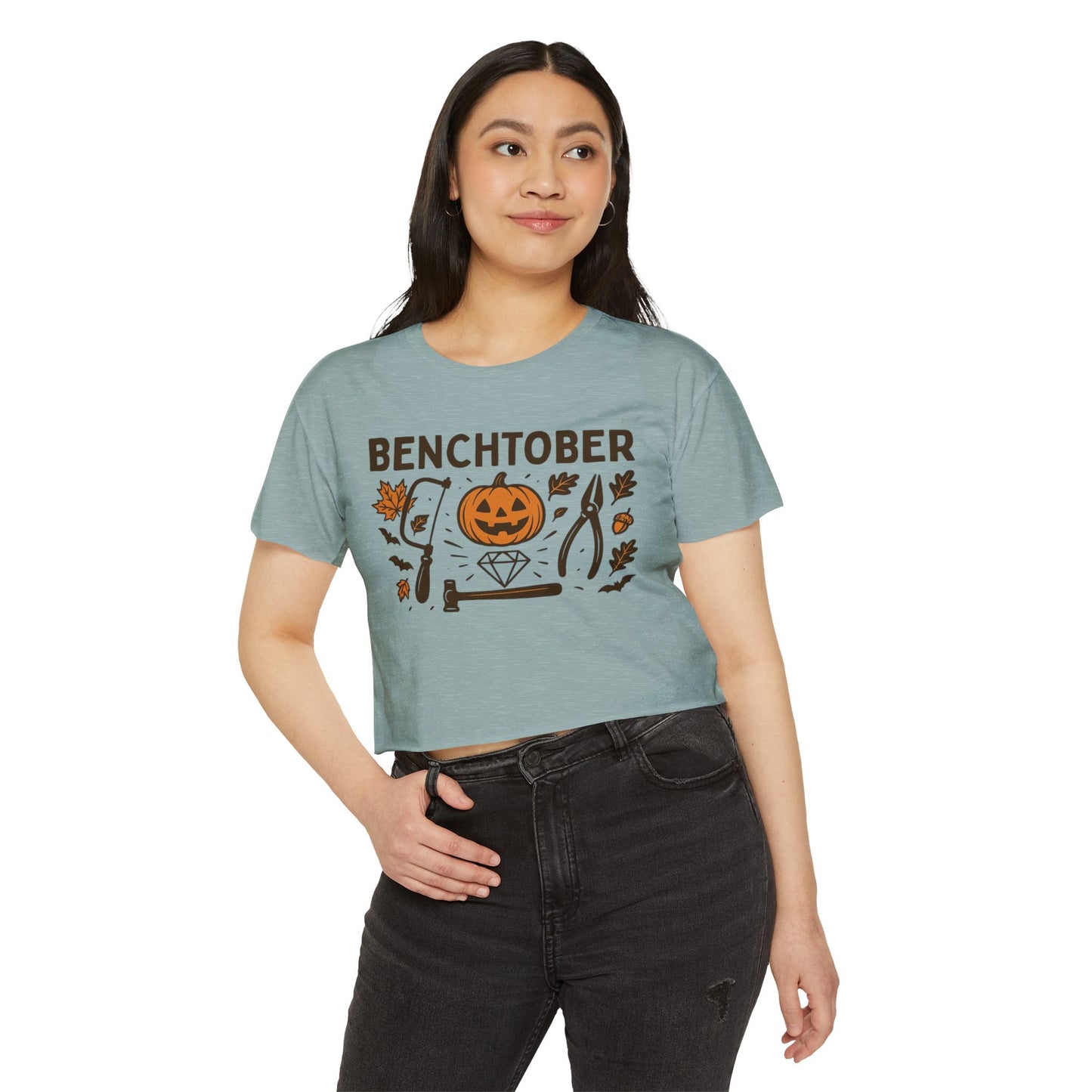 Benchtober Women's Crop Top Tee