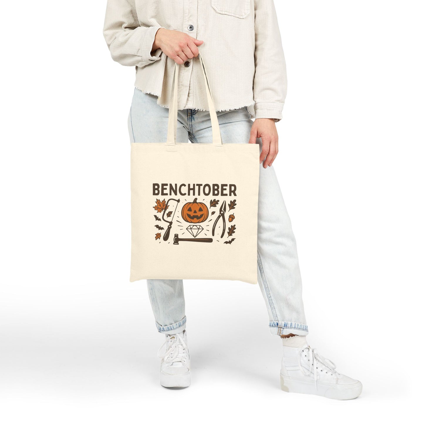 Benchtober Cotton Canvas Tote Bag