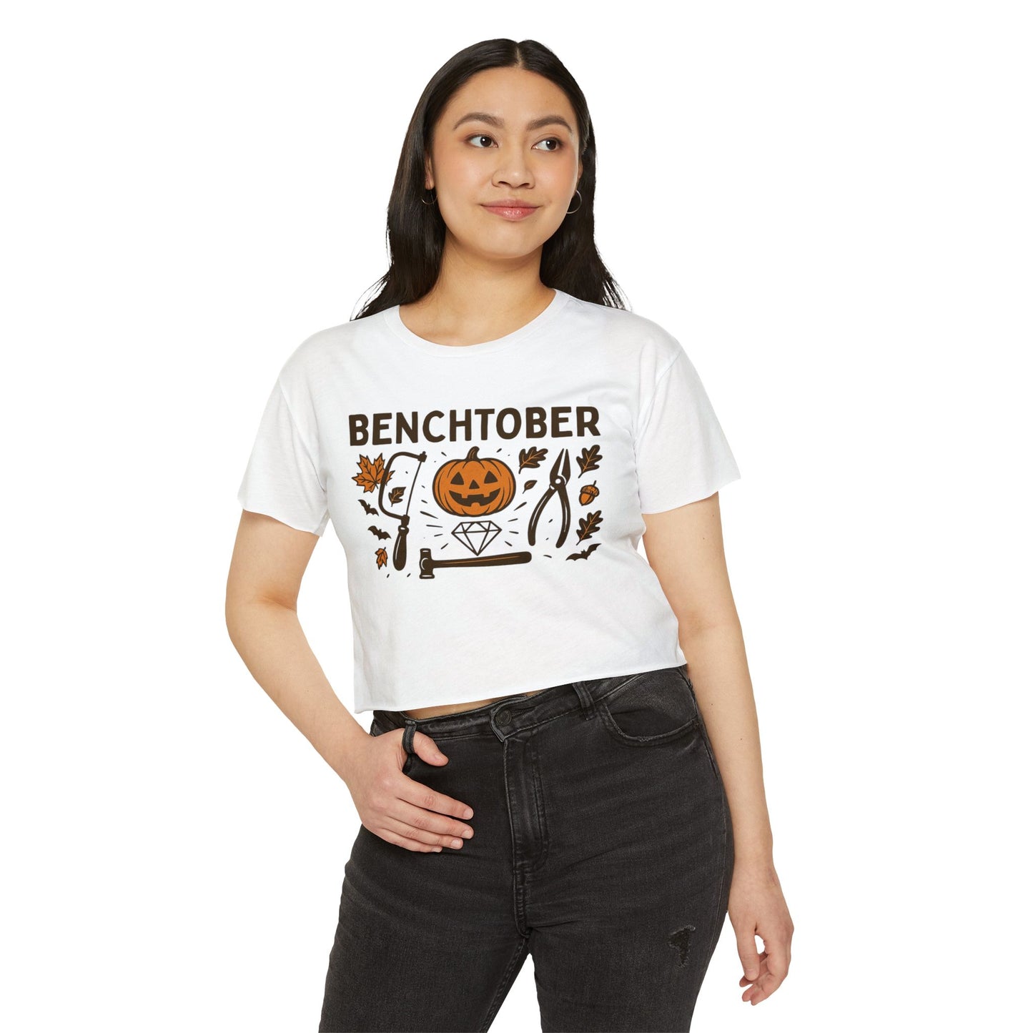Benchtober Women's Crop Top Tee