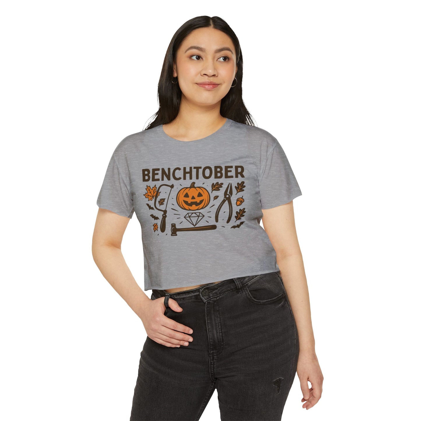 Benchtober Women's Crop Top Tee