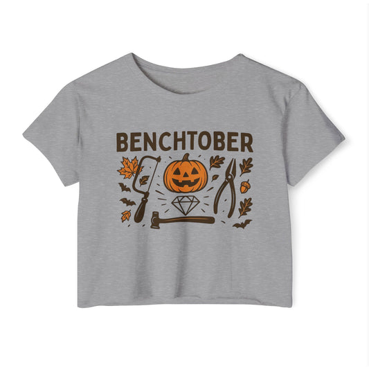 Benchtober Women's Crop Top Tee