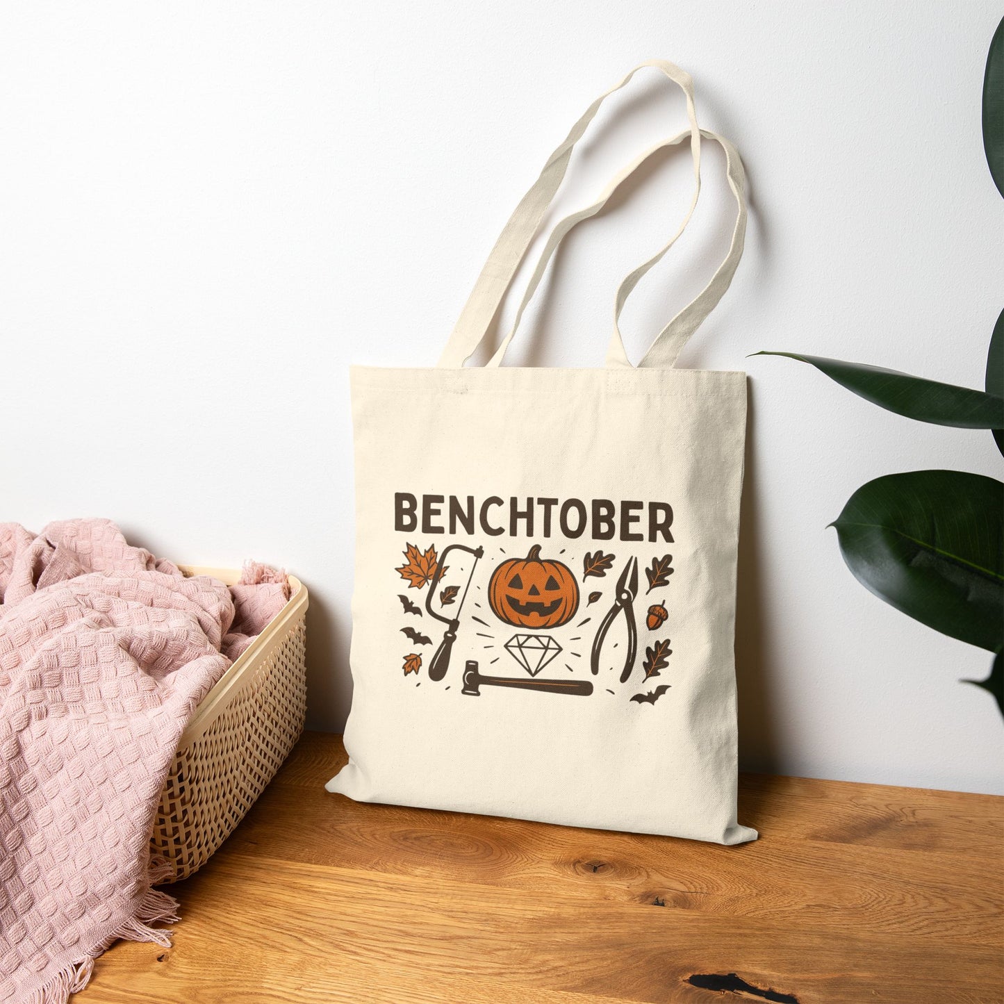 Benchtober Cotton Canvas Tote Bag